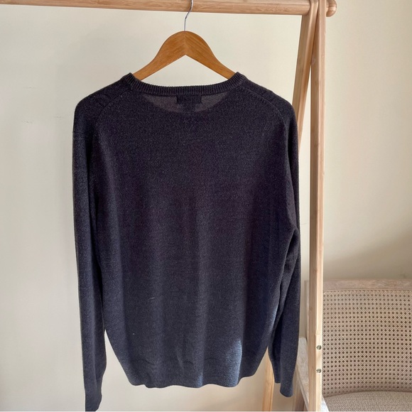 Vintage Diamond Argyle Crewneck Sweater in Chocolate Brown/Charcoal - Picture 4 of 4